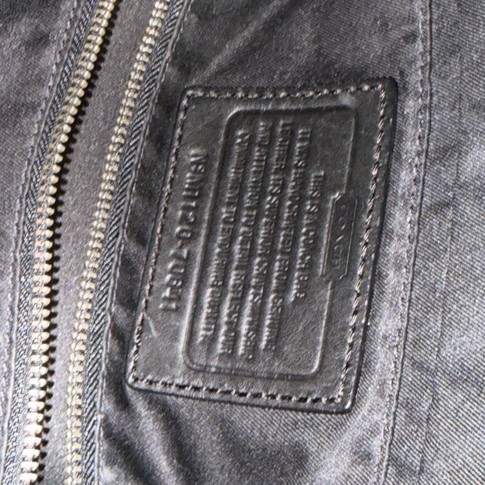 Coach Gotham Textured Leather Duffle Bag – Navy Blue (Style No. F54786) - Picture 4 of 14